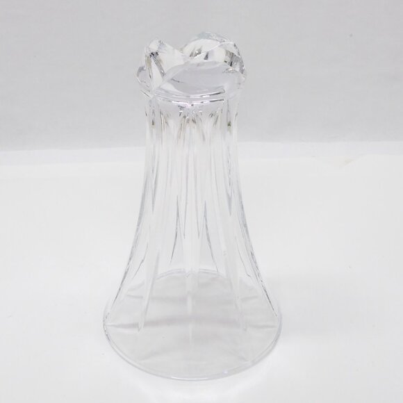 DePlomb Lead Crystal Vase Flared Shape Vertical Cut Design Elegant Craftsmanship - Picture 3 of 8